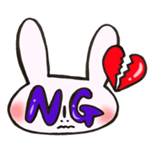 Rabbit is konkatsu sticker #13382265