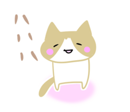 A cute cat with a toy mouse 3 sticker #13382570