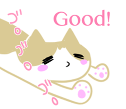 A cute cat with a toy mouse 3 sticker #13382594