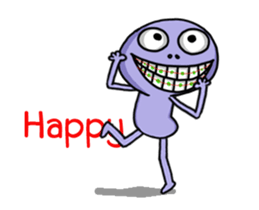 Alien boy Mars ha ha ha sticker #13383052