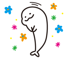 Drooping eyes dolphin sticker #13383226