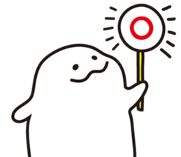 Drooping eyes dolphin sticker #13383227