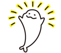 Drooping eyes dolphin sticker #13383228