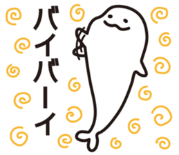 Drooping eyes dolphin sticker #13383242