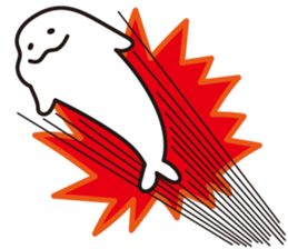 Drooping eyes dolphin sticker #13383261