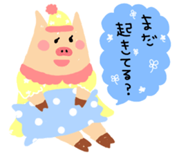 Pig girl, Poop sticker sticker #13383987