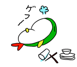 green colorful fish sticker #13384278