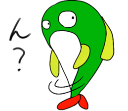 green colorful fish sticker #13384279