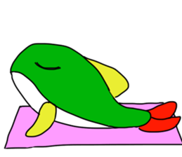 green colorful fish sticker #13384282