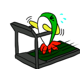 green colorful fish sticker #13384287