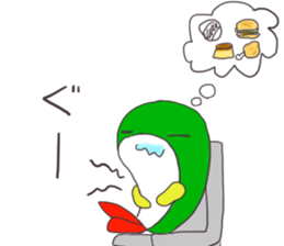 green colorful fish sticker #13384288