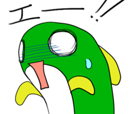 green colorful fish sticker #13384291