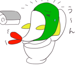 green colorful fish sticker #13384292