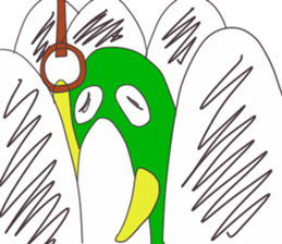 green colorful fish sticker #13384298