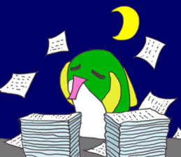 green colorful fish sticker #13384305