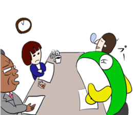 green colorful fish sticker #13384308