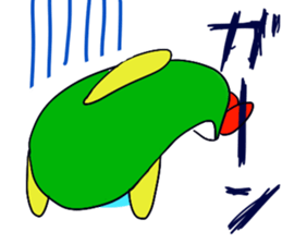 green colorful fish sticker #13384310