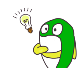 green colorful fish sticker #13384312