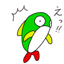 green colorful fish sticker #13384313