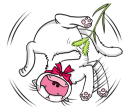 White cat of tsundere sticker #13384360