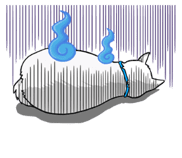 White cat of tsundere sticker #13384365