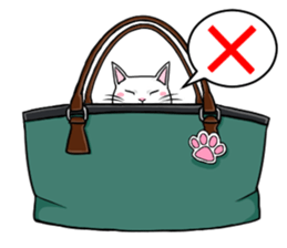 White cat of tsundere sticker #13384377