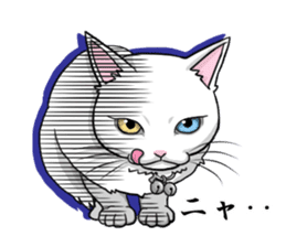 White cat of tsundere sticker #13384378