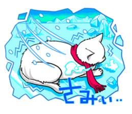 White cat of tsundere sticker #13384385