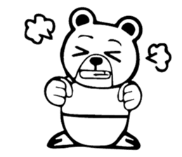 Kuma white sticker #13384618