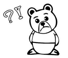 Kuma white sticker #13384624