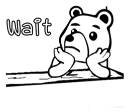 Kuma white sticker #13384649