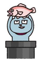 Cat in clay pipe sticker #13384734