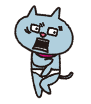 Cat in clay pipe sticker #13384755