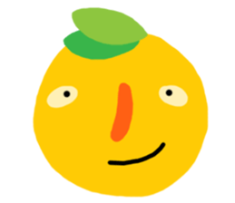 Orange fruit sticker #13385134