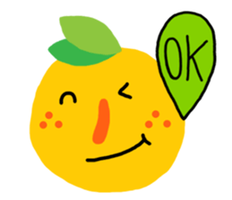 Orange fruit sticker #13385135