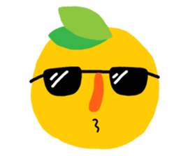 Orange fruit sticker #13385137