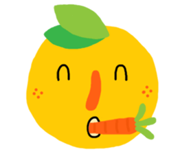 Orange fruit sticker #13385139