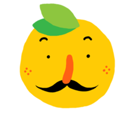 Orange fruit sticker #13385140