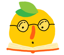 Orange fruit sticker #13385141