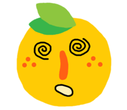 Orange fruit sticker #13385142
