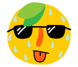 Orange fruit sticker #13385143
