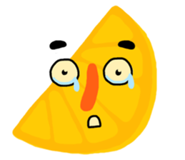 Orange fruit sticker #13385145