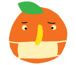 Orange fruit sticker #13385146
