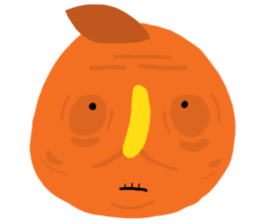 Orange fruit sticker #13385147