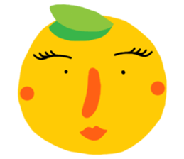 Orange fruit sticker #13385148