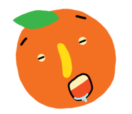 Orange fruit sticker #13385149