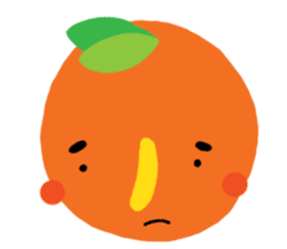 Orange fruit sticker #13385150