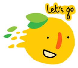 Orange fruit sticker #13385151