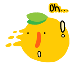 Orange fruit sticker #13385152