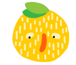 Orange fruit sticker #13385153